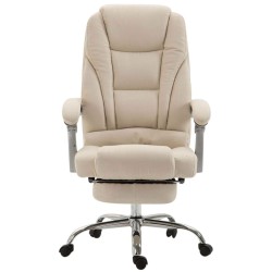 Silla de oficina Pacific en tela color crema