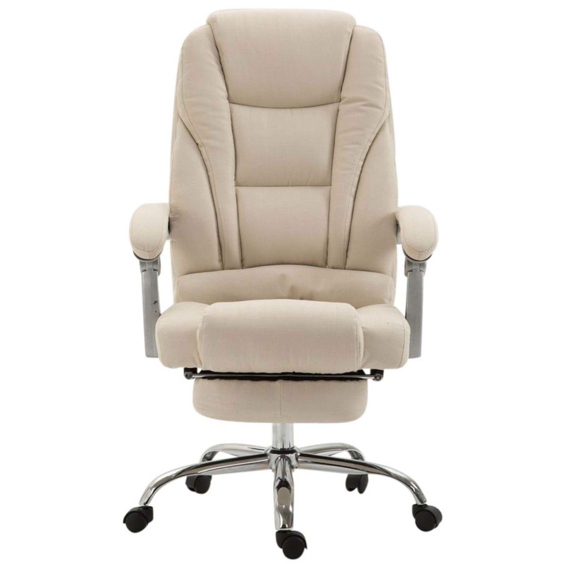 Silla de oficina Pacific en tela color crema