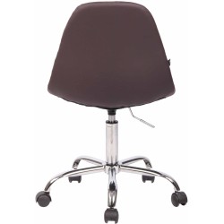 Silla de oficina Reims, piel sintética marrón