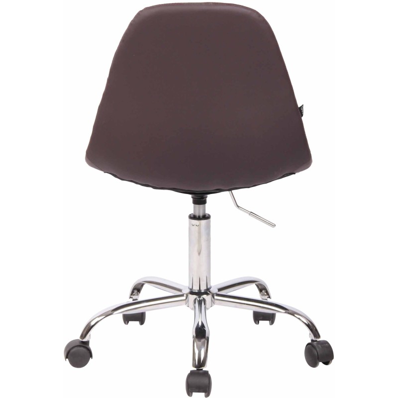 Silla de oficina Reims, piel sintética marrón