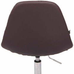 Silla de oficina Reims, piel sintética marrón