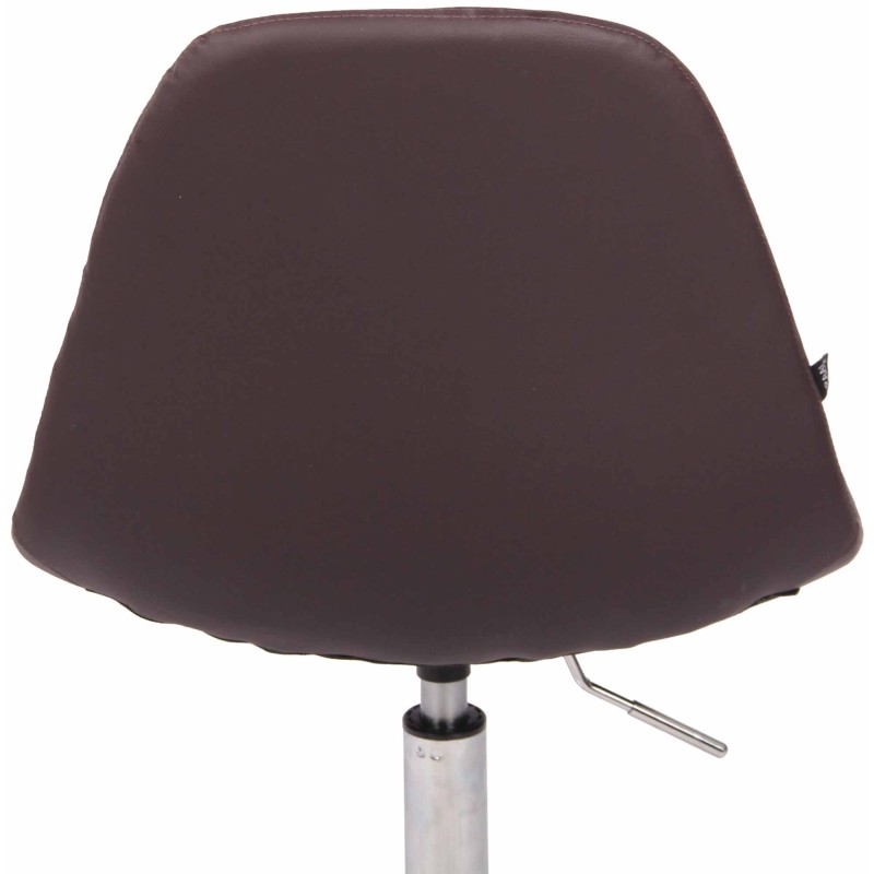 Silla de oficina Reims, piel sintética marrón