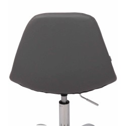 Silla de oficina Reims, piel sintética gris