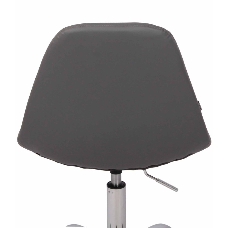 Silla de oficina Reims, piel sintética gris