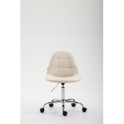 Silla de oficina Reims en tela color crema