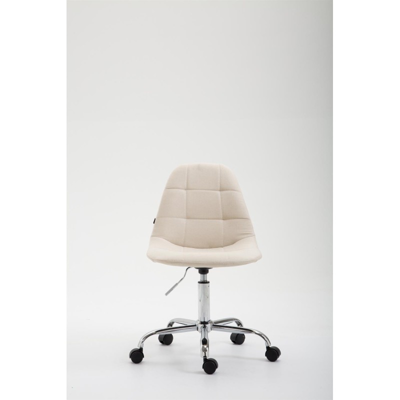 Silla de oficina Reims en tela color crema