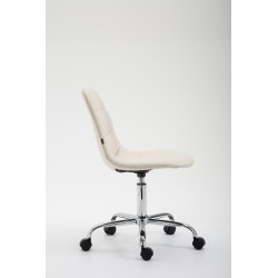Silla de oficina Reims en tela color crema