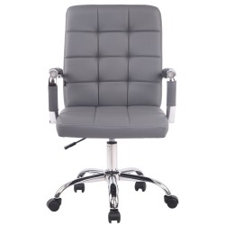 Silla de oficina Deli PRO en piel sintética gris