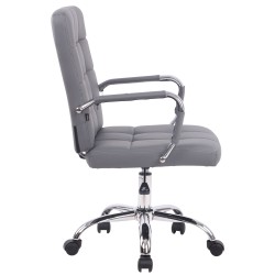 Silla de oficina Deli PRO en piel sintética gris