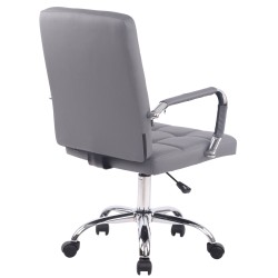 Silla de oficina Deli PRO en piel sintética gris