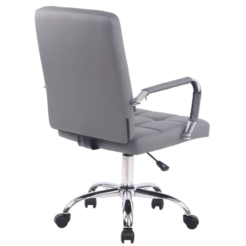 Silla de oficina Deli PRO en piel sintética gris