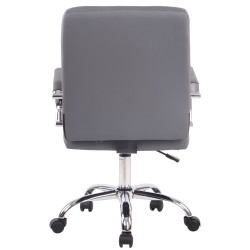 Silla de oficina Deli PRO en piel sintética gris