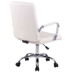 Silla de oficina Deli PRO en piel sintética blanca