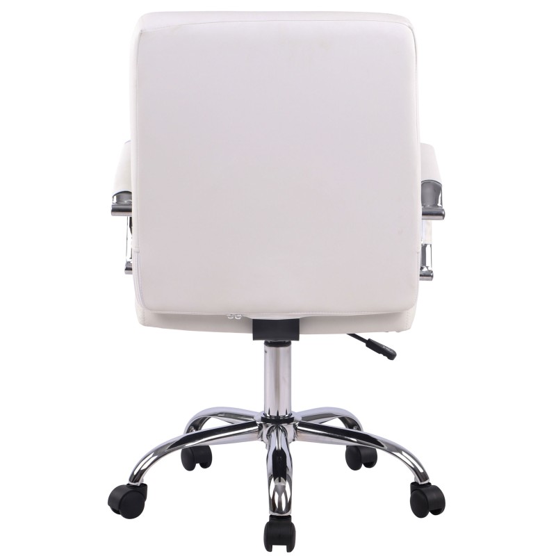 Silla de oficina Deli PRO en piel sintética blanca