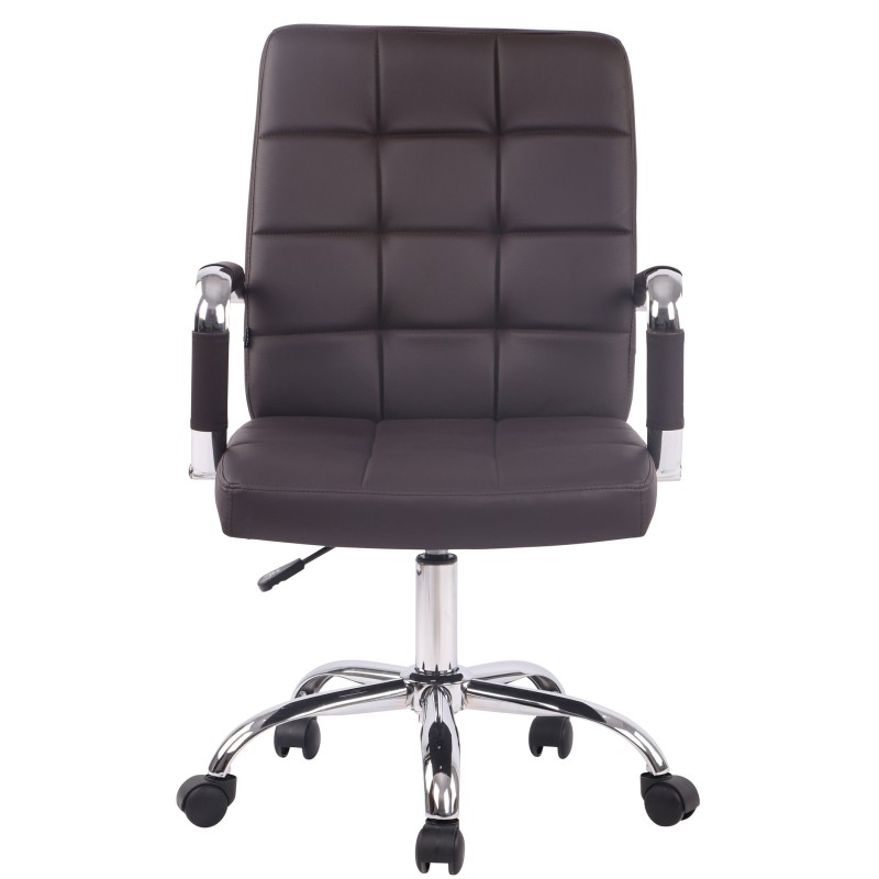 Sillón de oficina Deli PRO, piel sintética marrón