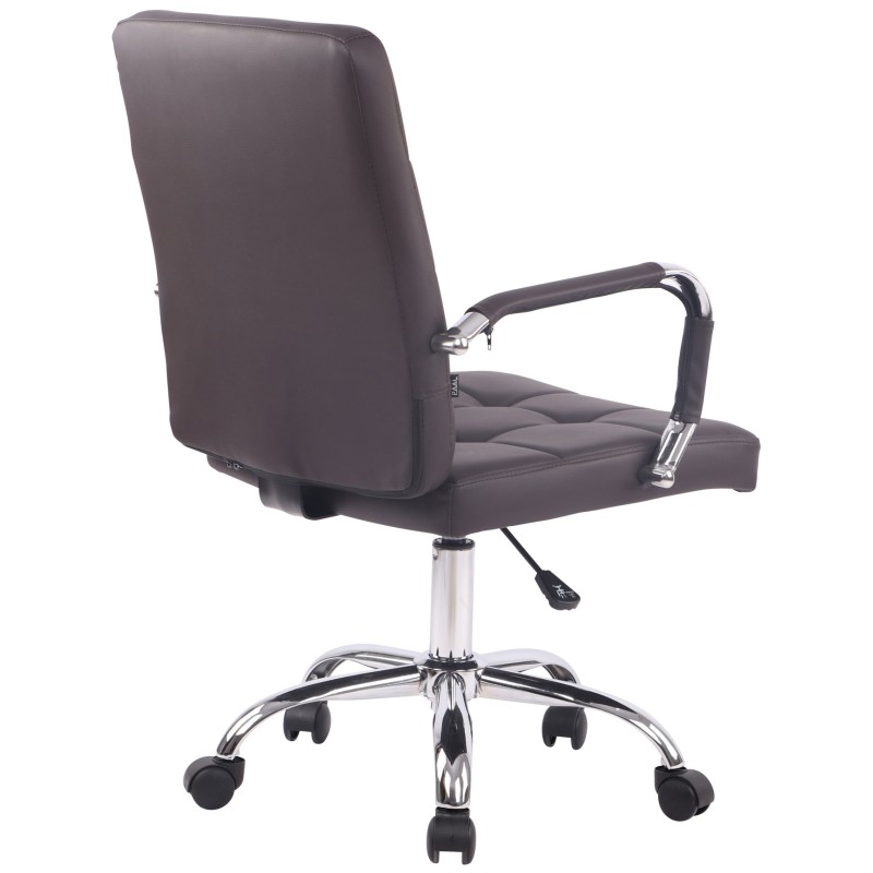 Sillón de oficina Deli PRO, piel sintética marrón