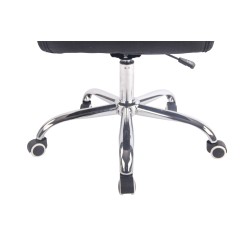 Silla de oficina de tela negra Deli