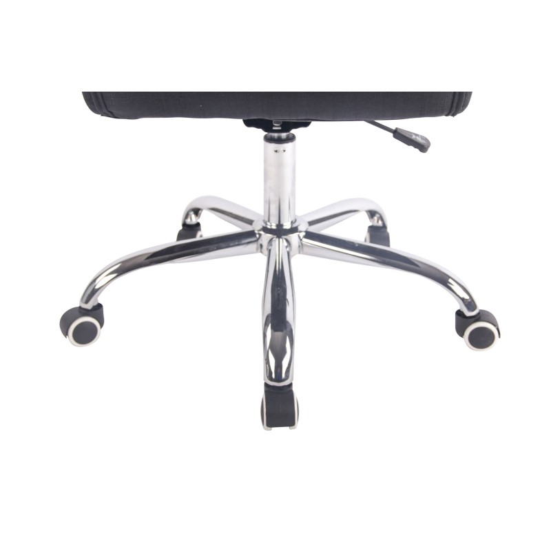 Silla de oficina de tela negra Deli