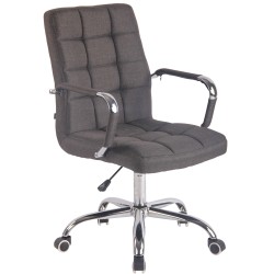 Silla de oficina Deli en tela gris oscuro