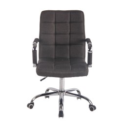 Silla de oficina Deli en tela gris oscuro