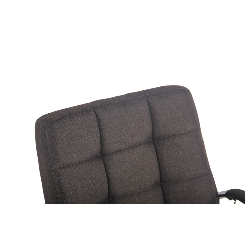 Silla de oficina Deli en tela gris oscuro