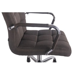 Silla de oficina Deli en tela gris oscuro