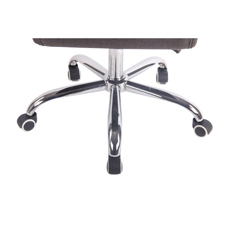 Silla de oficina Deli en tela gris oscuro