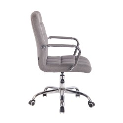 Silla de oficina Deli en tela gris