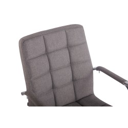 Silla de oficina Deli en tela gris