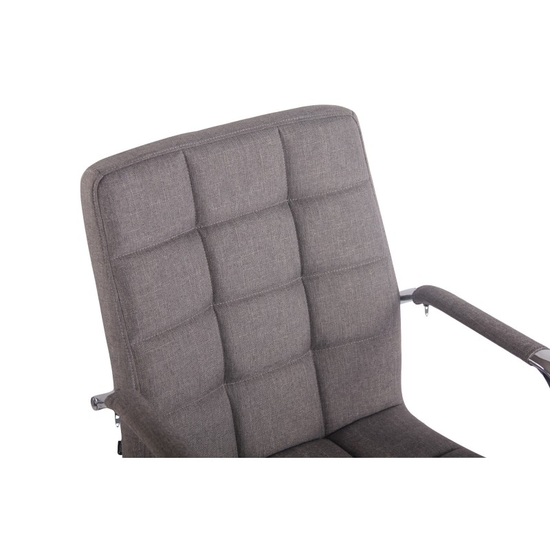 Silla de oficina Deli en tela gris