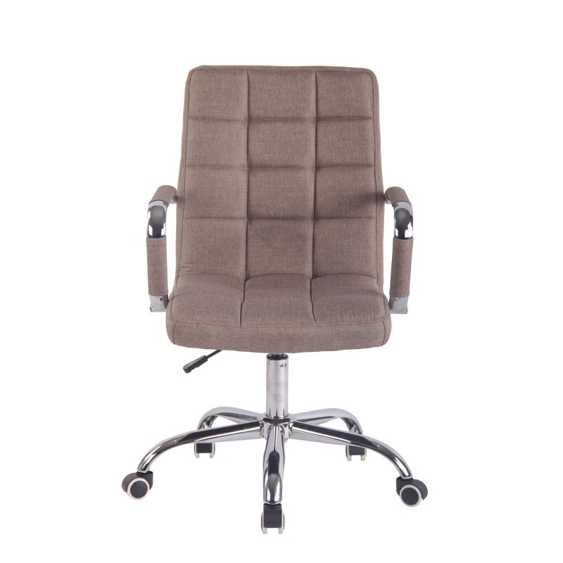 Silla de oficina Deli en tela color topo