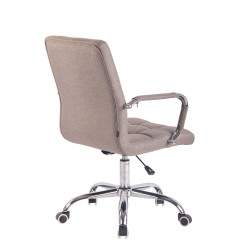 Silla de oficina Deli en tela color topo