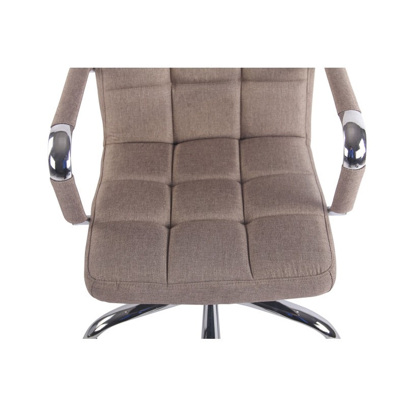 Silla de oficina Deli en tela color topo