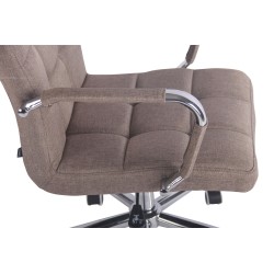 Silla de oficina Deli en tela color topo
