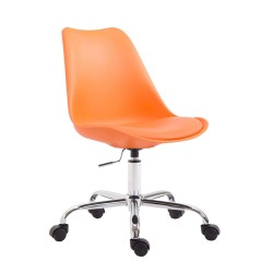 Silla de oficina Toulouse, plástico naranja