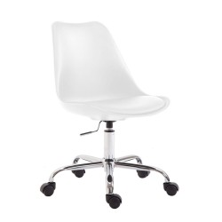 Silla de oficina de plástico blanco Toulouse