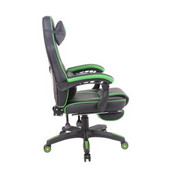Silla de oficina Heat negra/verde