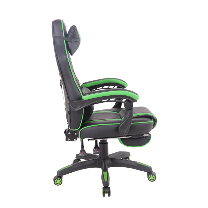 Silla de oficina Heat negra/verde