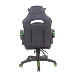 Silla de oficina Heat negra/verde