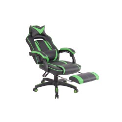 Silla de oficina Heat negra/verde