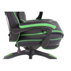 Silla de oficina Heat negra/verde