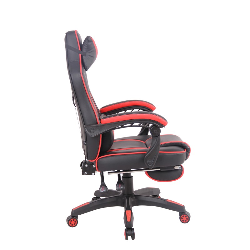 Silla de oficina Heat negra/roja
