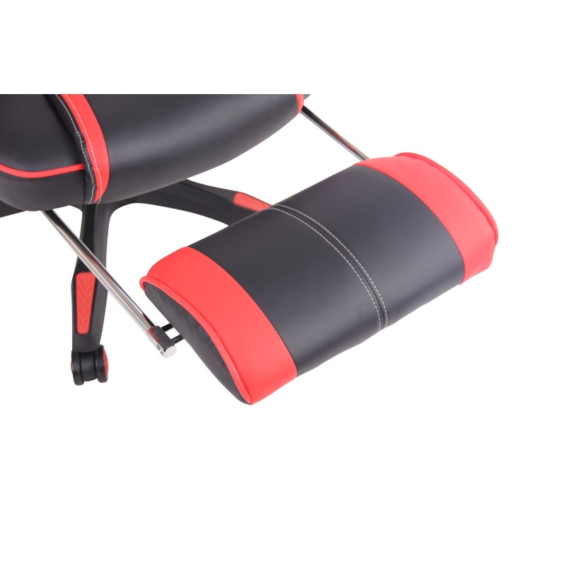 Silla de oficina Heat negra/roja