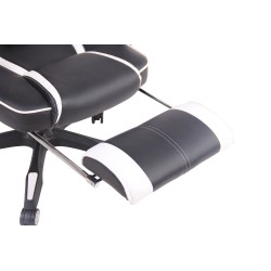 Silla de oficina Heat negra/blanca