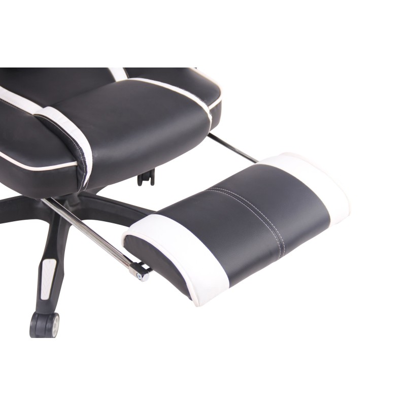 Silla de oficina Heat negra/blanca