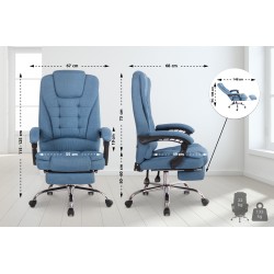 Silla de oficina Oxygen en tela azul