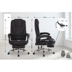 Silla de oficina Oxygen en tela negra