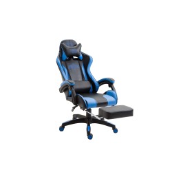 Silla de oficina Ignite en piel sintética negra/azul