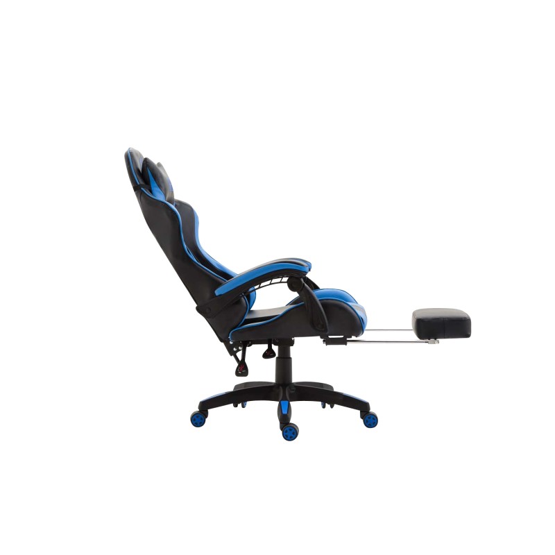 Silla de oficina Ignite en piel sintética negra/azul
