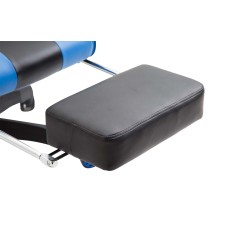 Silla de oficina Ignite en piel sintética negra/azul